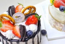 【3店适用·艾哆烘焙·纯动物奶油】36.8元享4英寸蛋糕（加高款）：草莓奥利奥/鲜果脆脆2选1，口感细腻轻盈！一口治愈你的味蕾！-惠州装维总工会