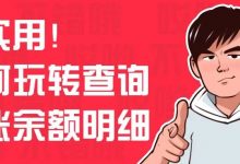 超实用！如何玩转查询个账余额明细-惠州小破站